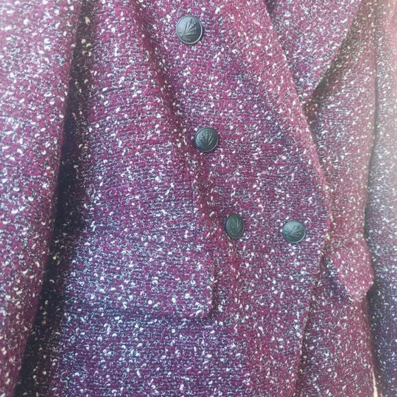 NWT rag & bone Valerie Wool Tweed Blazer Burgundy - Picture 9 of 9